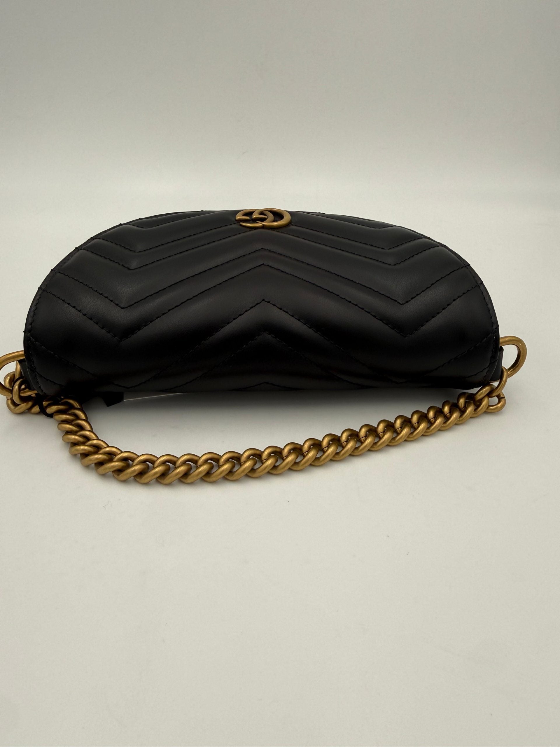 GUCCI MARMONT Black Shoulder Bag Chain