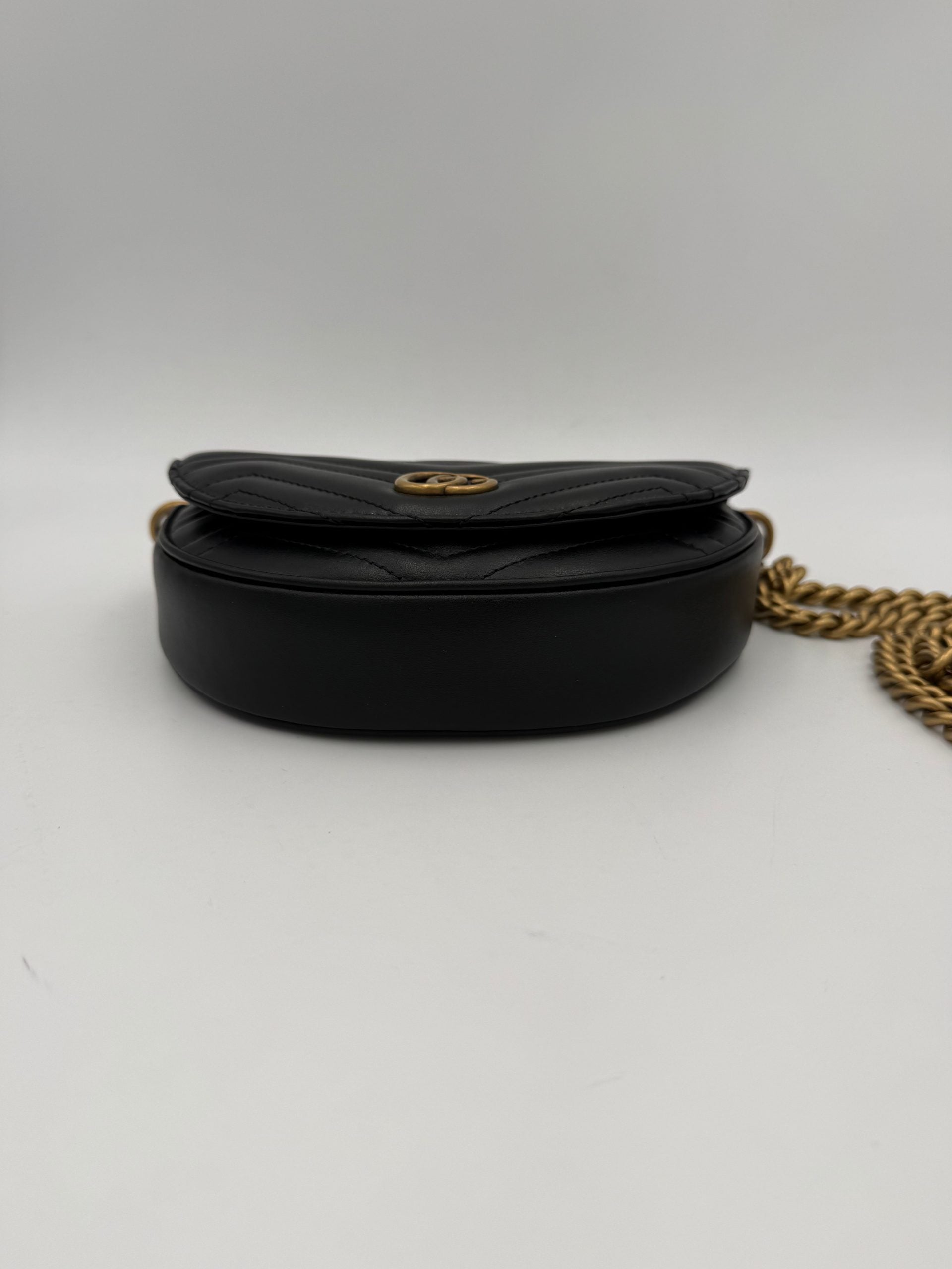 GUCCI MARMONT Black Shoulder Bag Chain