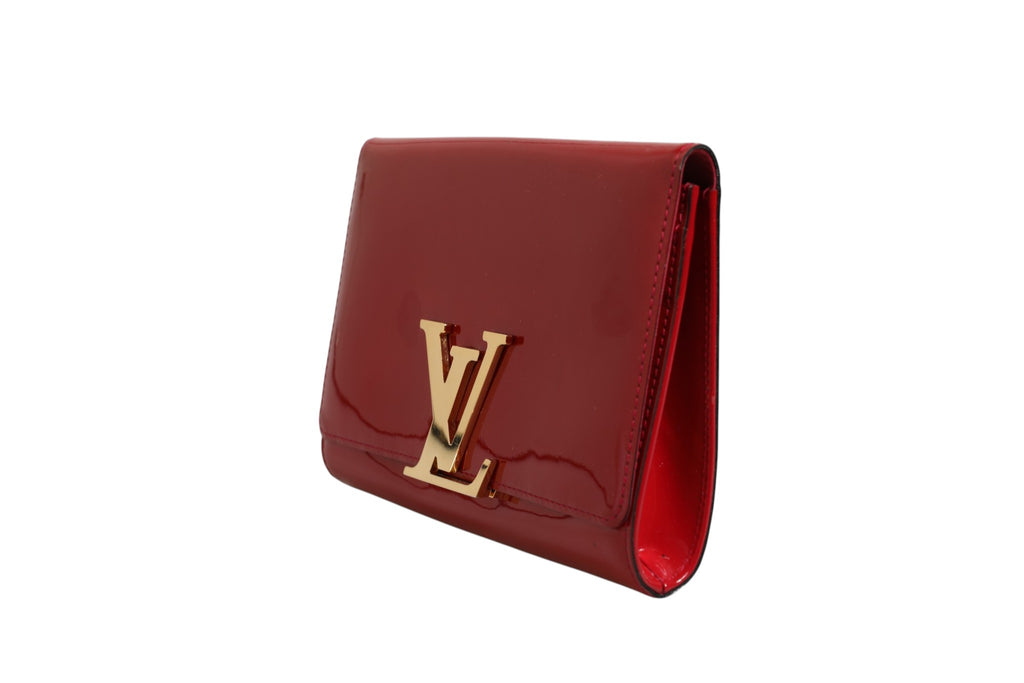 Louise PM Red Patent Leather Wallet On Chain