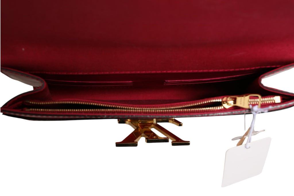 Louise PM Red Patent Leather Wallet On Chain