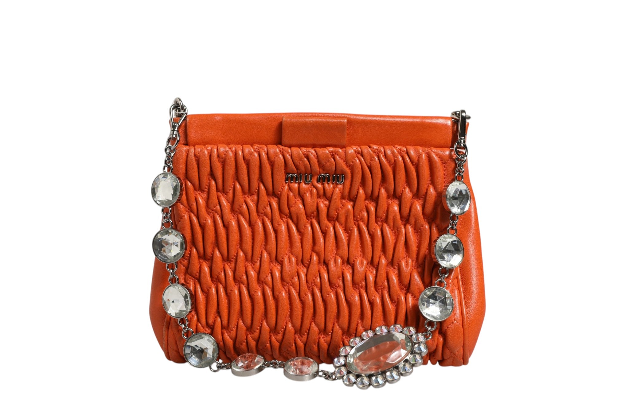Orange crystal crossbodybag