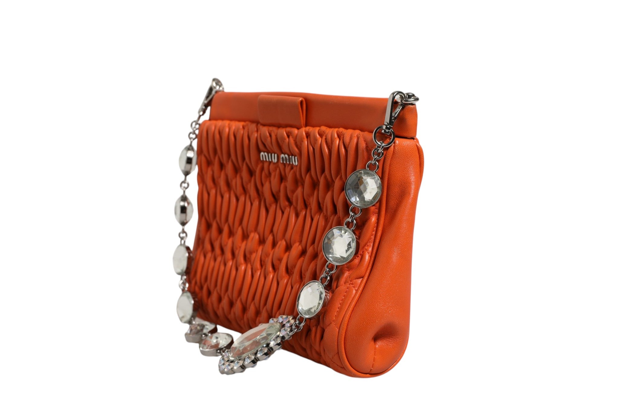 Orange crystal crossbodybag