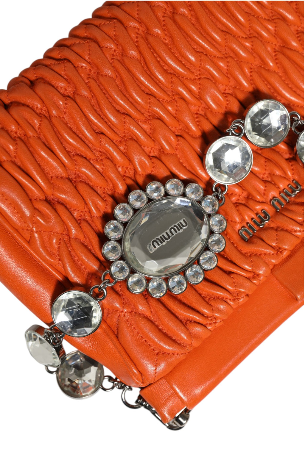 Orange crystal crossbodybag
