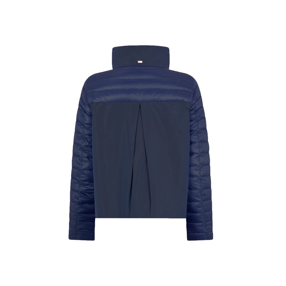Blue Polyamide Full-Length Jacket