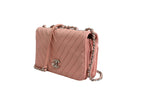 Small Classic Double Flap Bag Light Pink Chevron