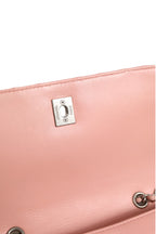 Small Classic Double Flap Bag Light Pink Chevron