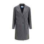 Gray Fleece Wool Coat