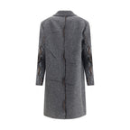 Gray Fleece Wool Coat