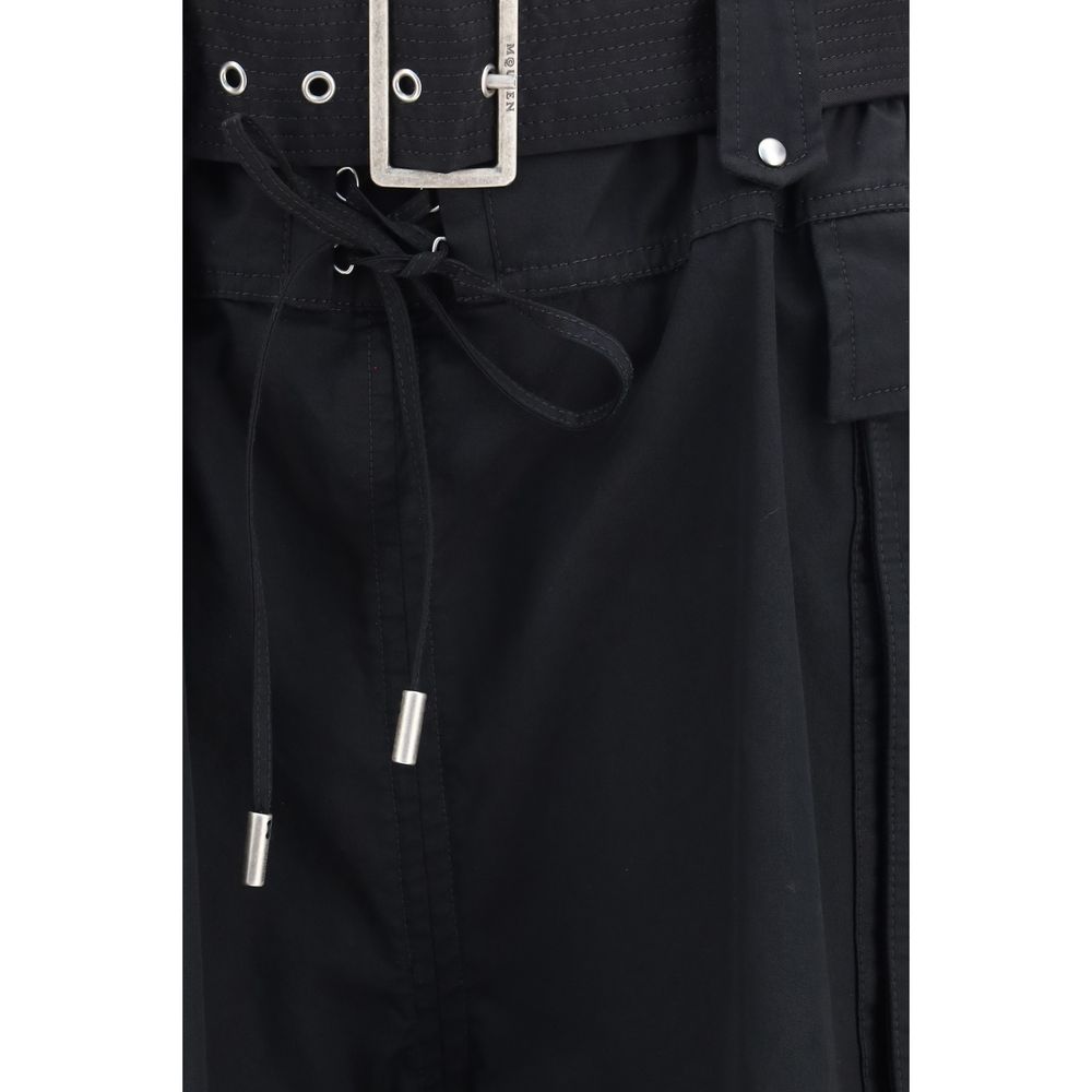 Black Cotton Cargo Shorts