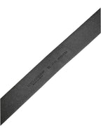 Black Leather Prince Crown Logo Buckle Belt