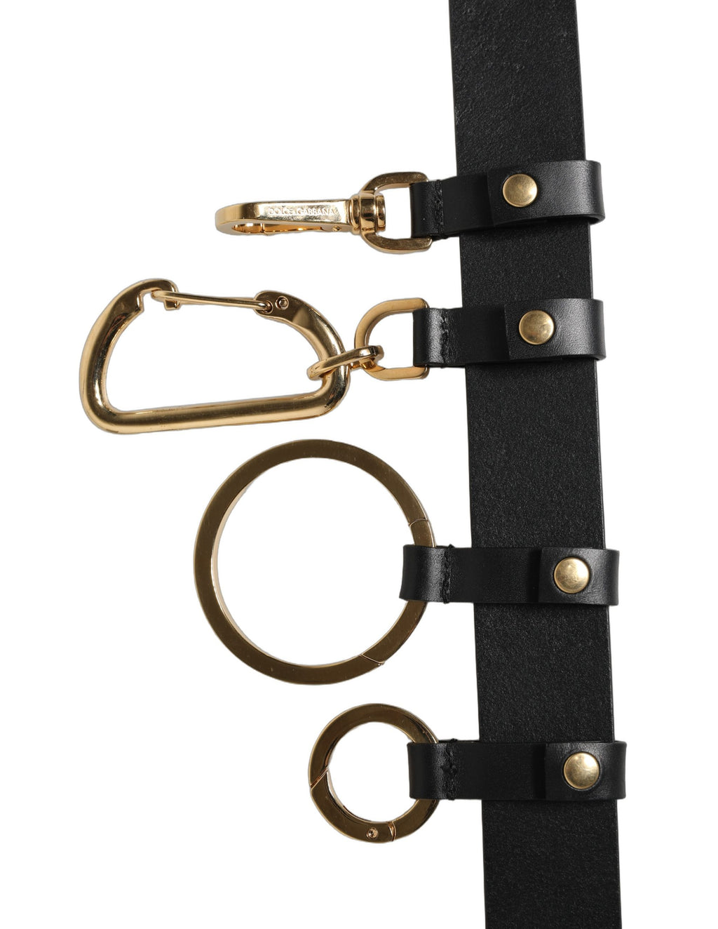 Black Calf Leather Gold Metal Buckle Men Belt