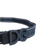 Blue Cotton Canvas DG Logo Metal Buckle Belt