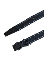 Blue Cotton Canvas DG Logo Metal Buckle Belt