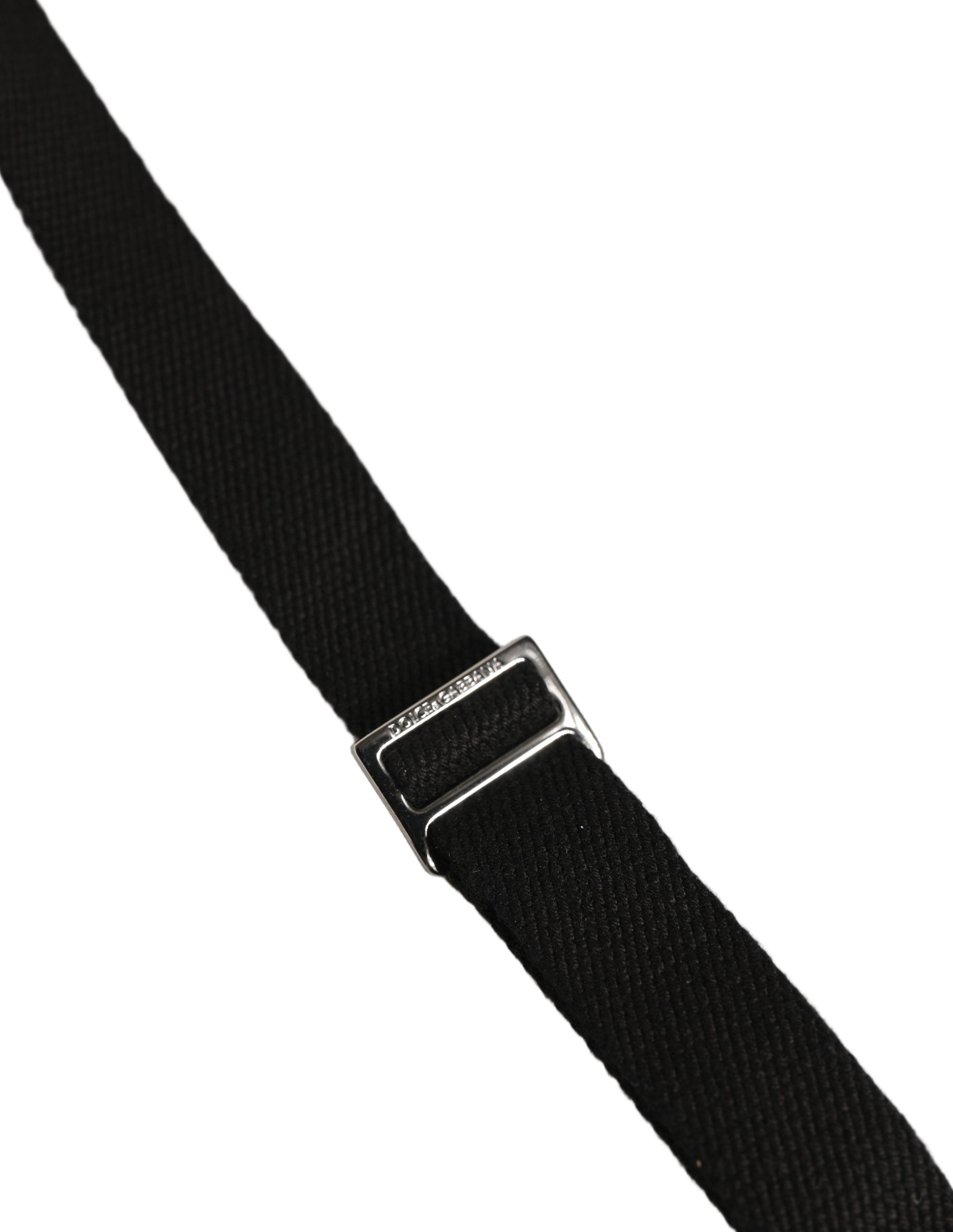 Black Cotton Leather Elastic Y-back Metal Clips Suspender