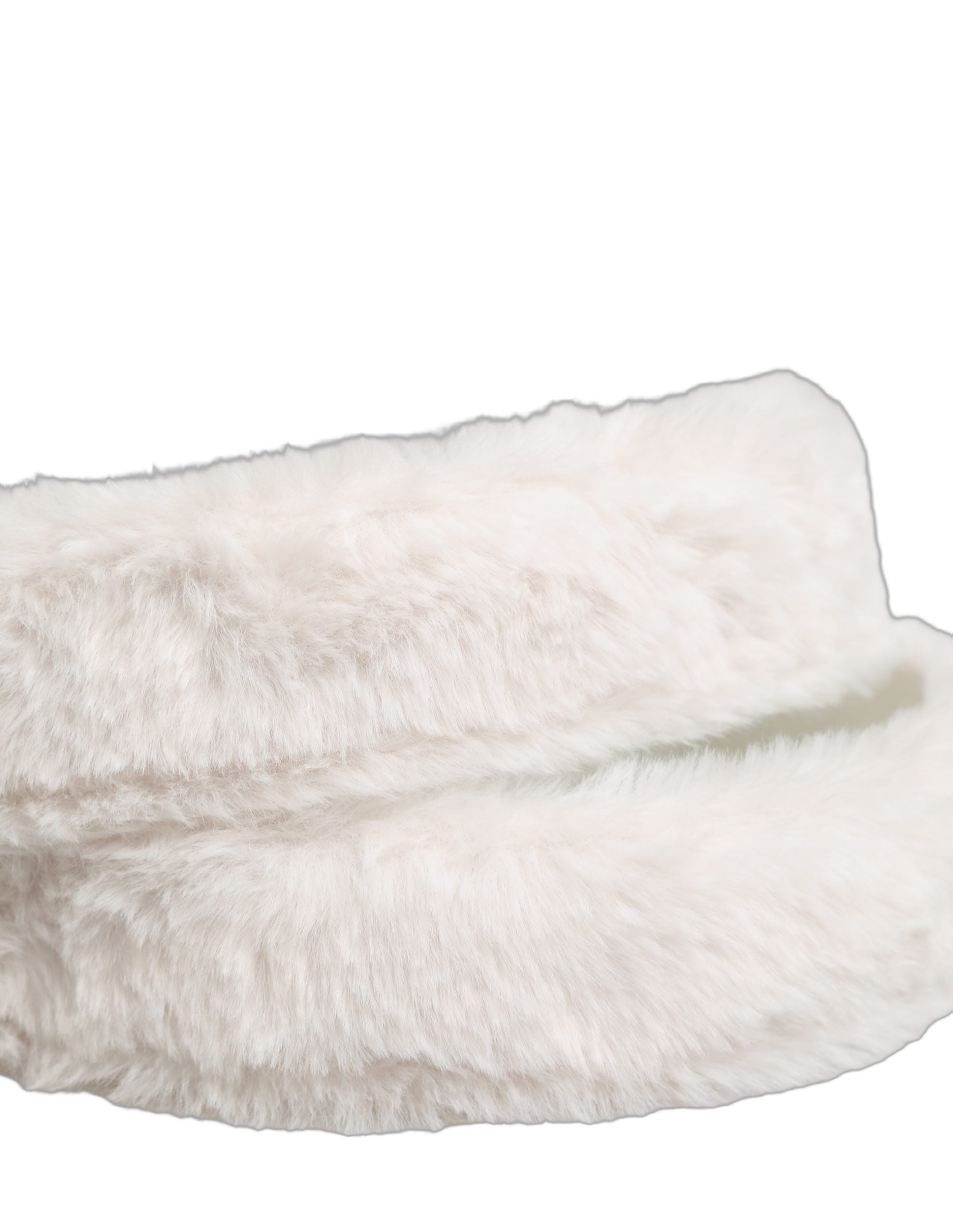 White Fleece Silver DG Logo Metal Buckle Belt