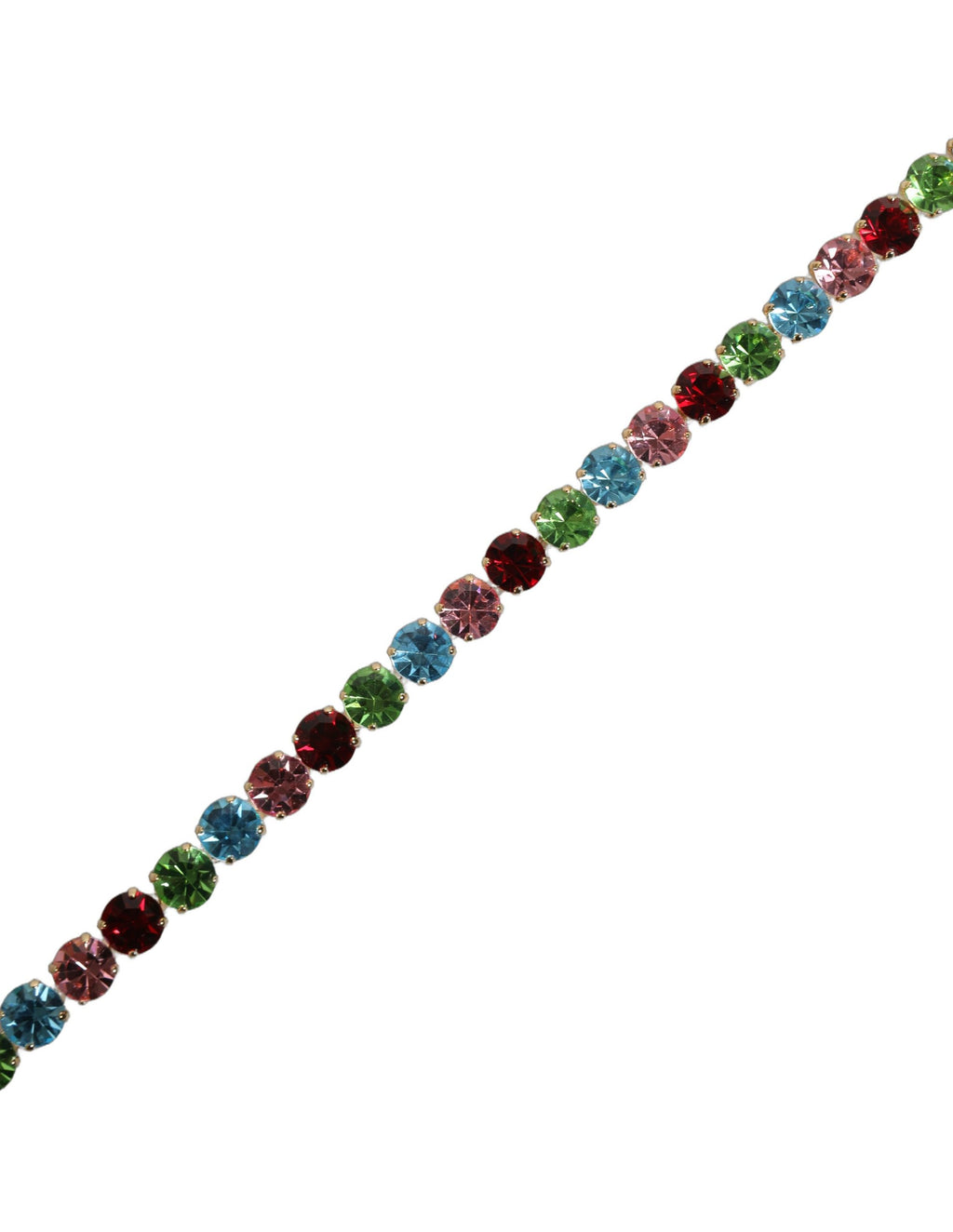 Pink Leather Crystal Chain Embellished Belt