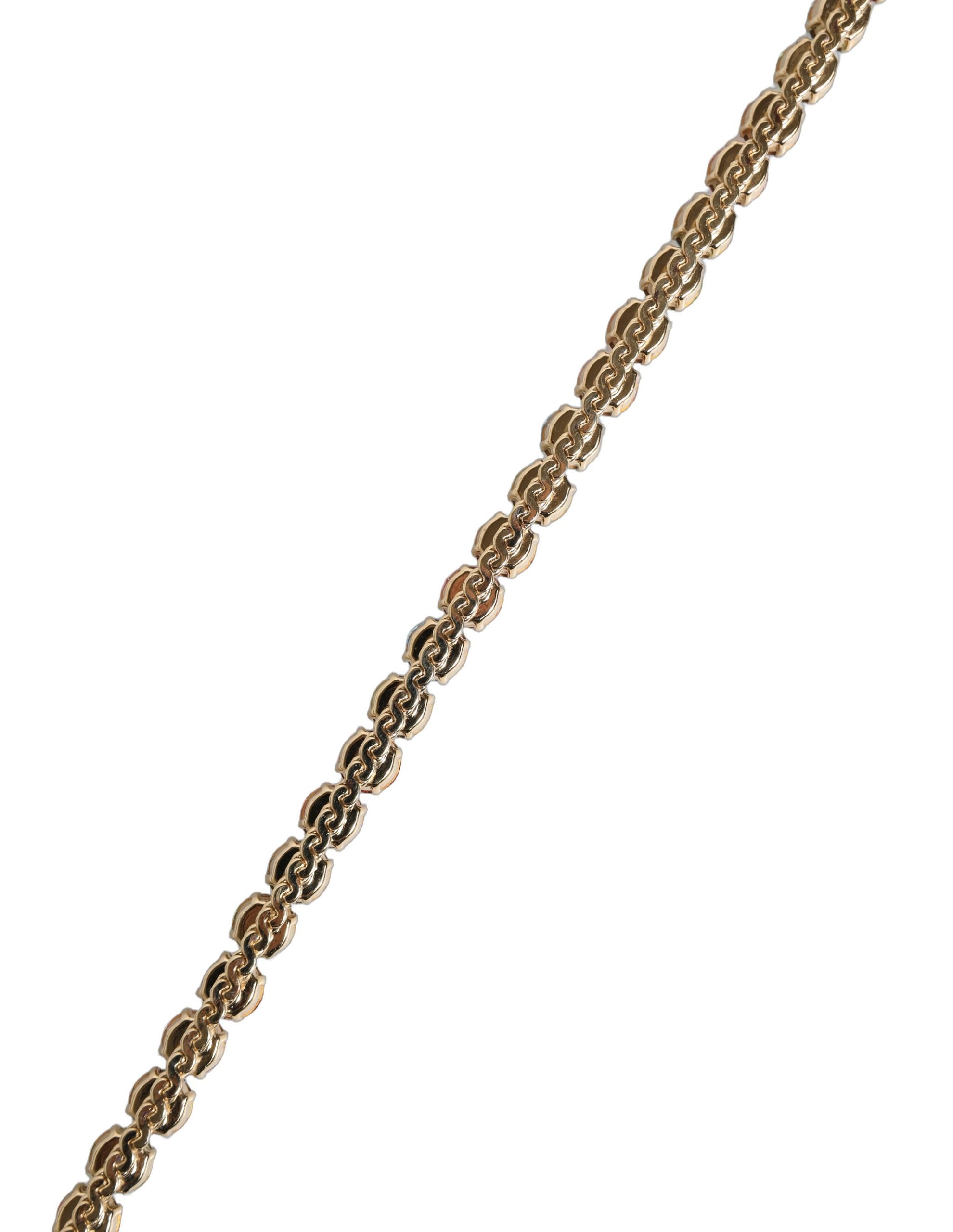 Pink Leather Crystal Chain Embellished Belt