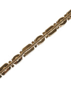 Blue Leather Crystal Chain Embellished Belt