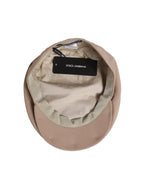 Men Beige Cotton Newsboy Cloth Capello Hat