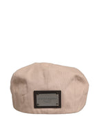 Men Beige Cotton Newsboy Cloth Capello Hat