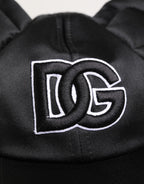 Men Black Velvet Animal Ears Baseball Cap Hat