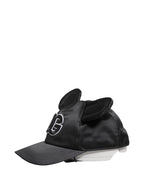Men Black Velvet Animal Ears Baseball Cap Hat