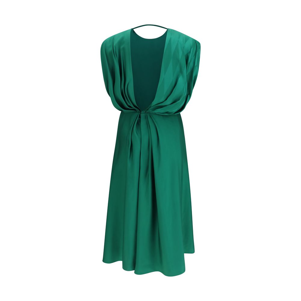 Bicolor Silk Casual Dress