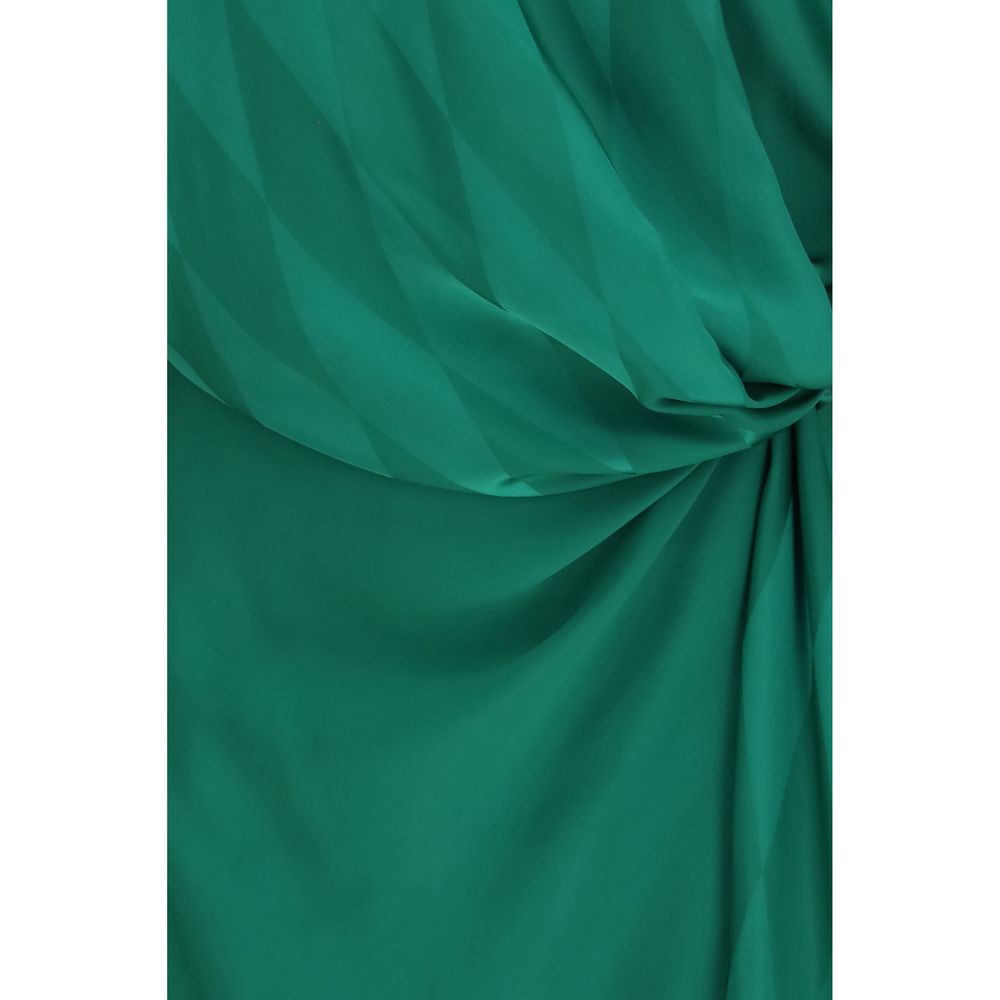 Bicolor Silk Casual Dress