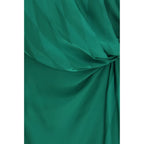 Bicolor Silk Casual Dress