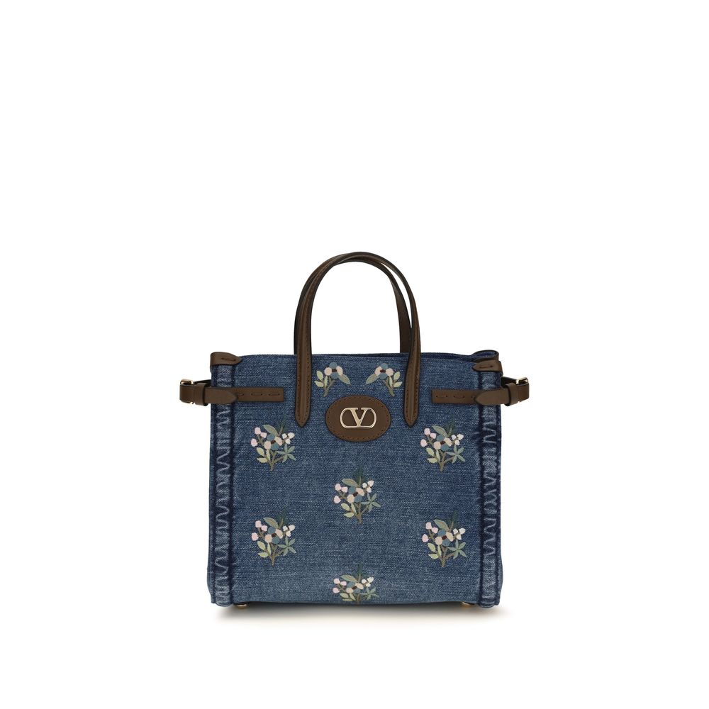 Blue Cotton Shoulder Bag