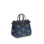 Blue Cotton Shoulder Bag