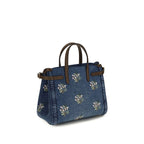 Blue Cotton Shoulder Bag