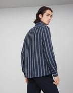 Bicolor Linen Pattern Shirt