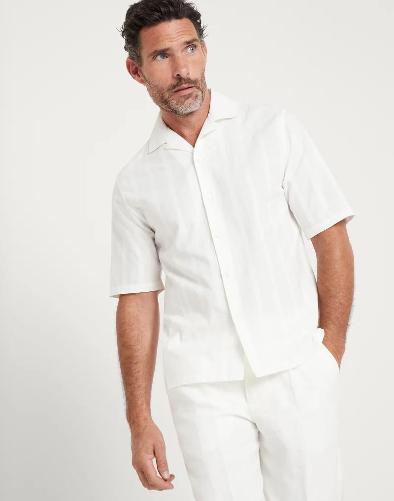 White Cotton Shortsleeve Shirt