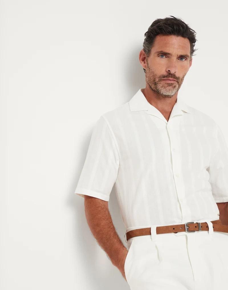 White Cotton Shortsleeve Shirt
