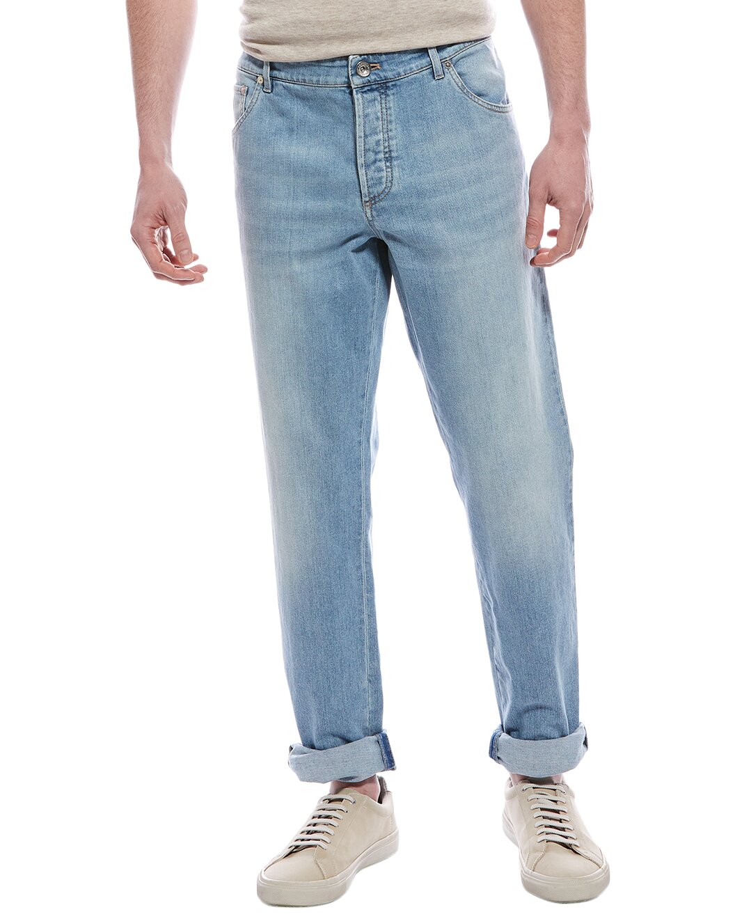 Blue Cotton Relaxed Fit Jeans