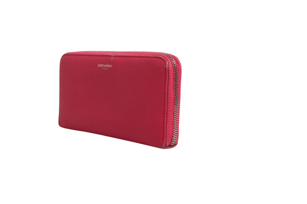 Magenta and Silver logo wallet