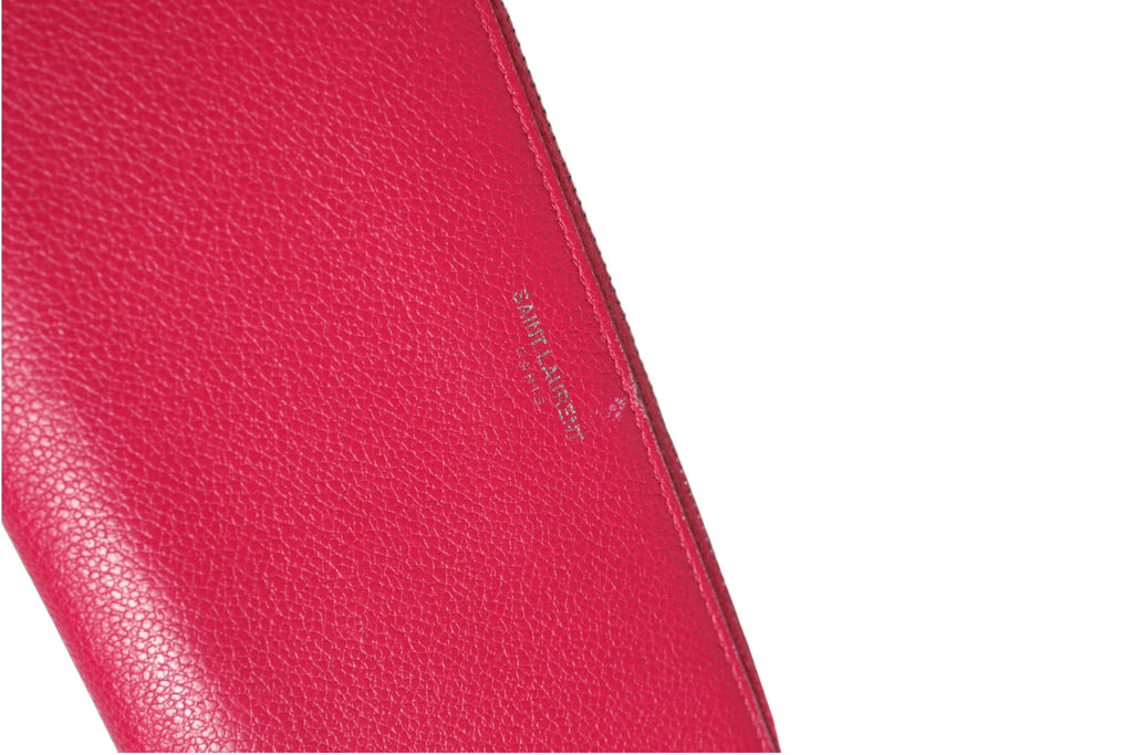 Magenta and Silver logo wallet