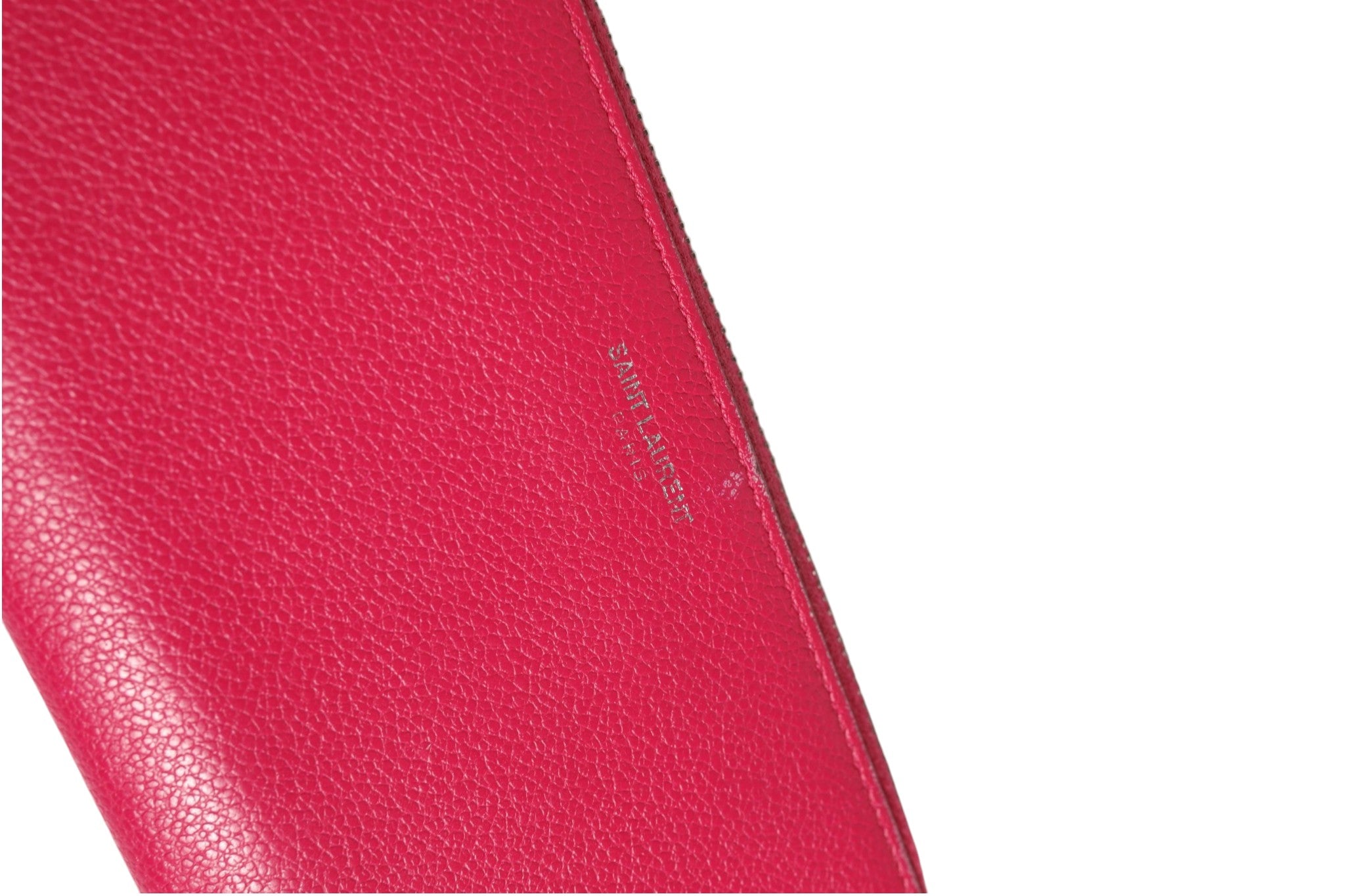 Magenta and Silver logo wallet