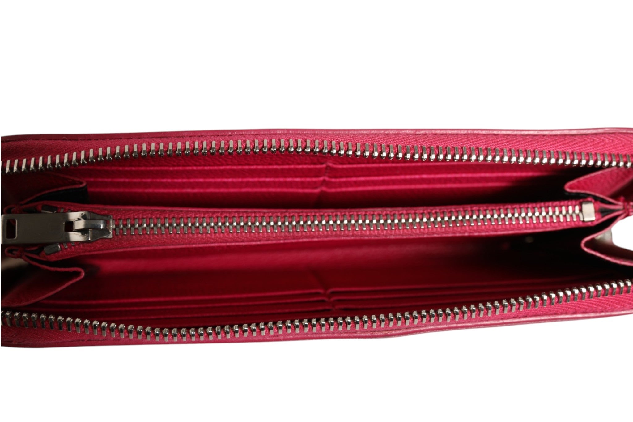 Magenta and Silver logo wallet