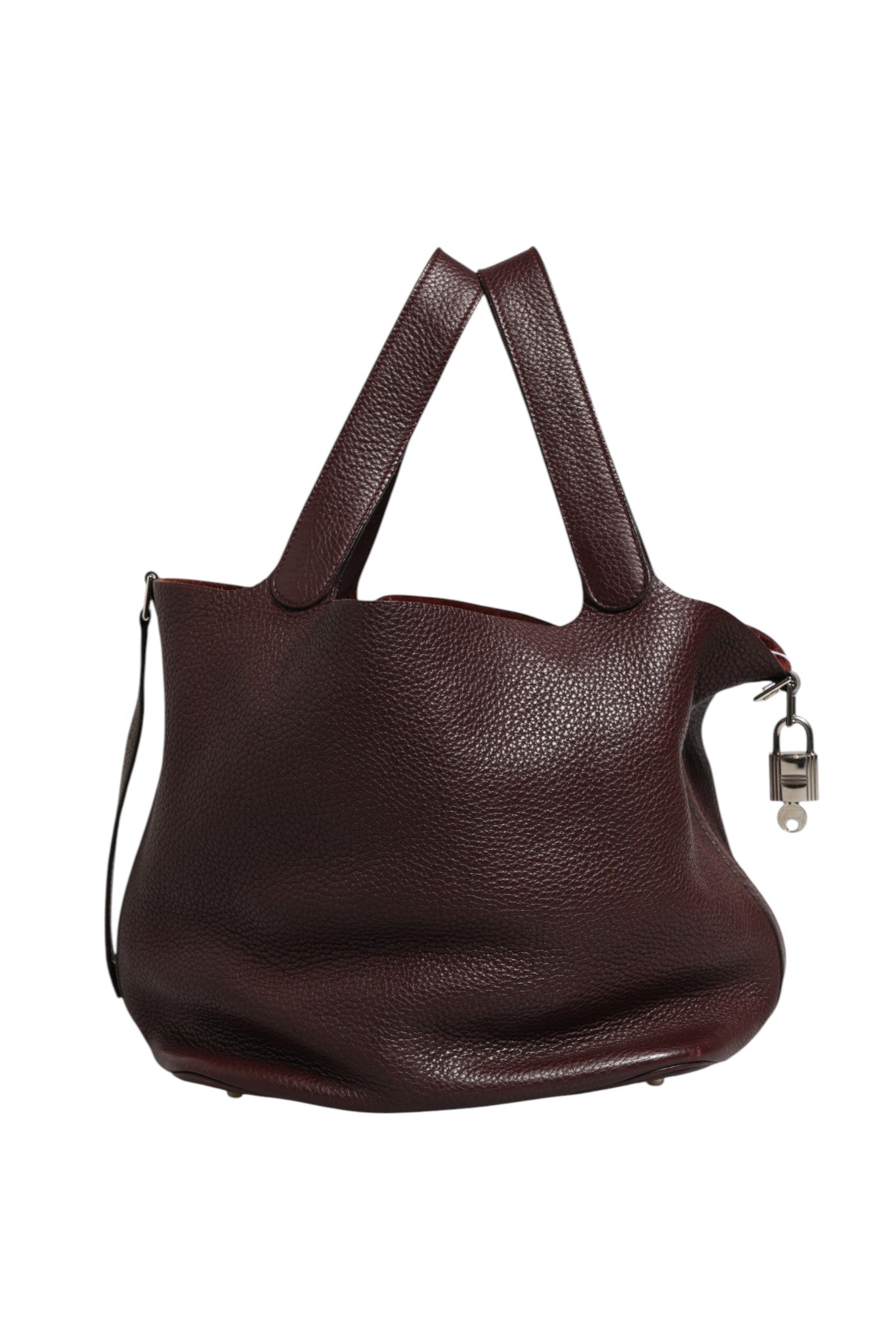 Picotin Taurillon Clemence Chocolate Handbag