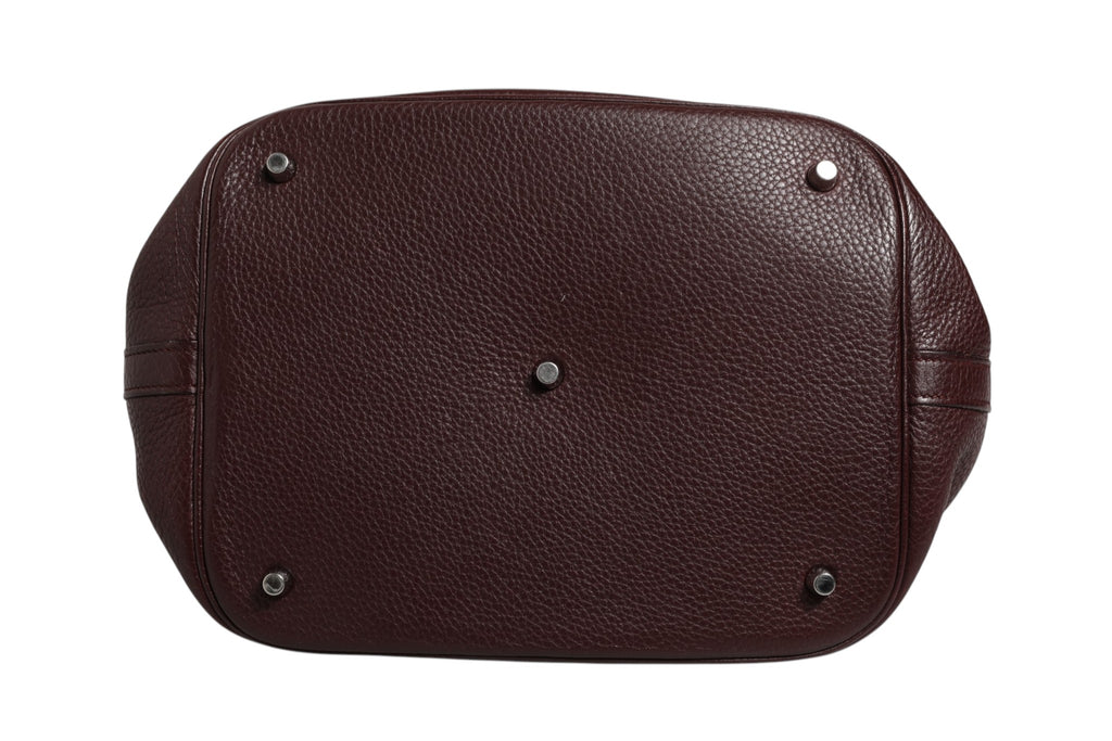 Picotin Taurillon Clemence Chocolate Handbag