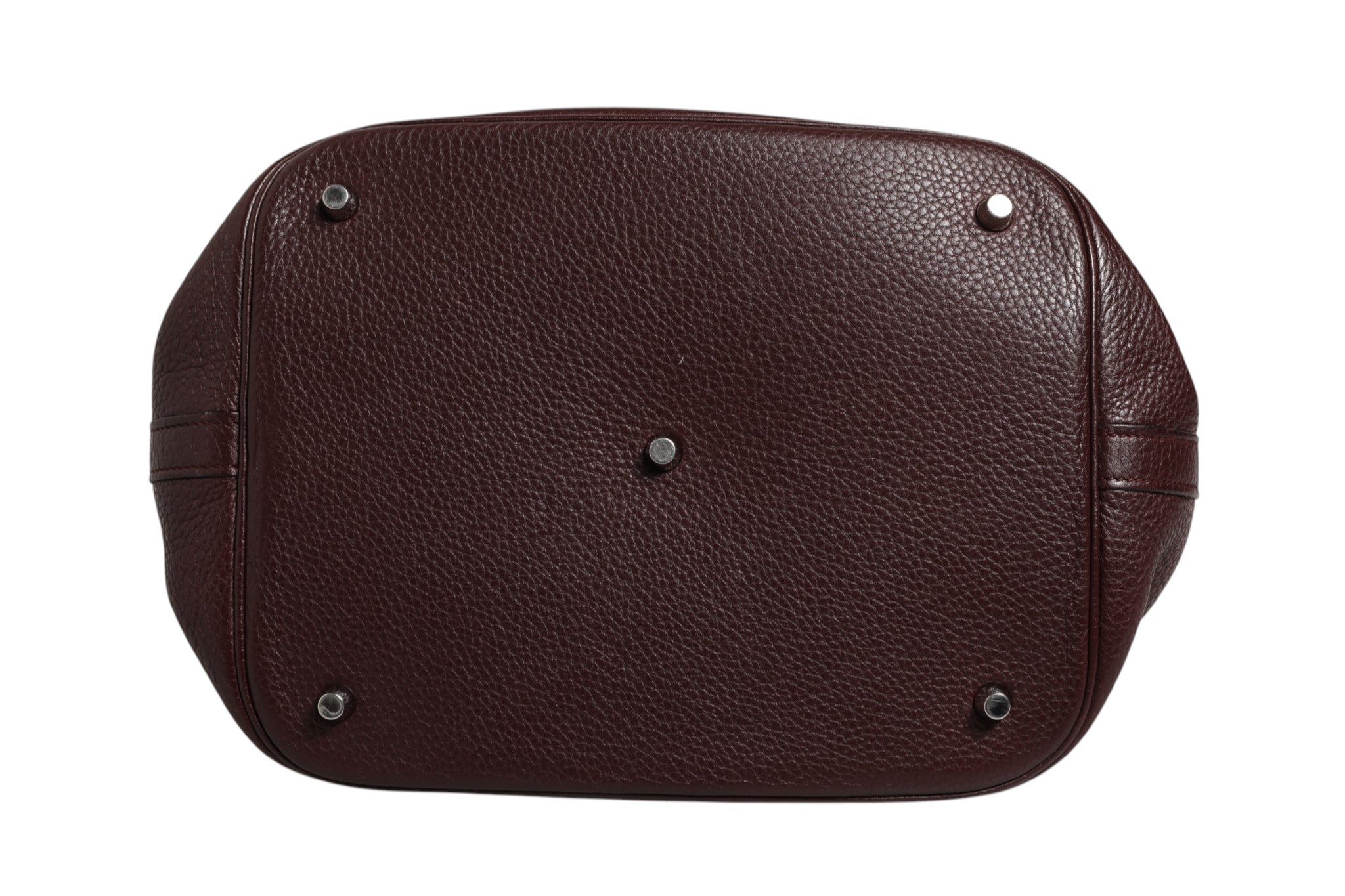 Picotin Taurillon Clemence Chocolate Handbag