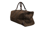 Dark brown and Gold logo duffel
