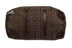 Dark brown and Gold logo duffel