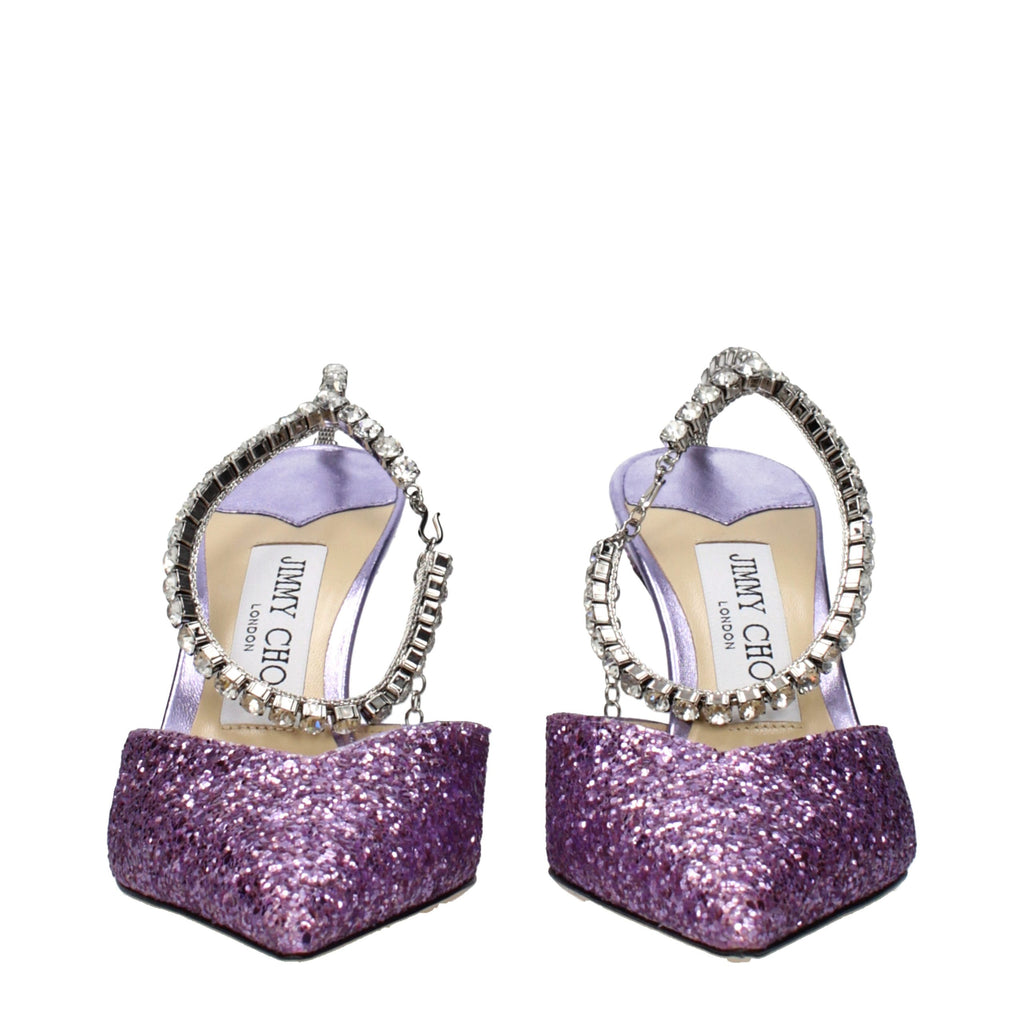 Purple Plastic Stiletto Heel Sandals