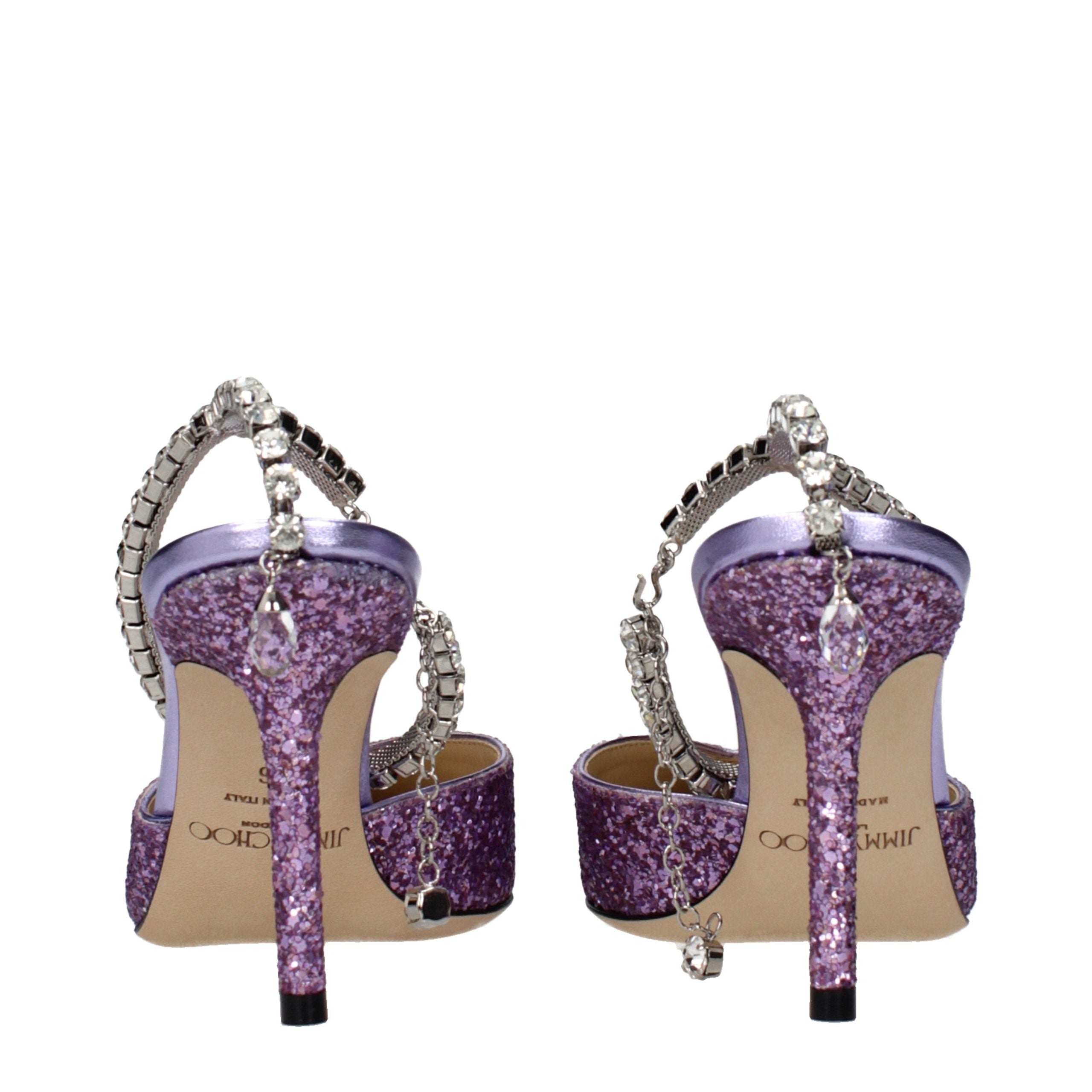 Purple Plastic Stiletto Heel Sandals