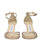 Beige Satin Stiletto Heel Sandals