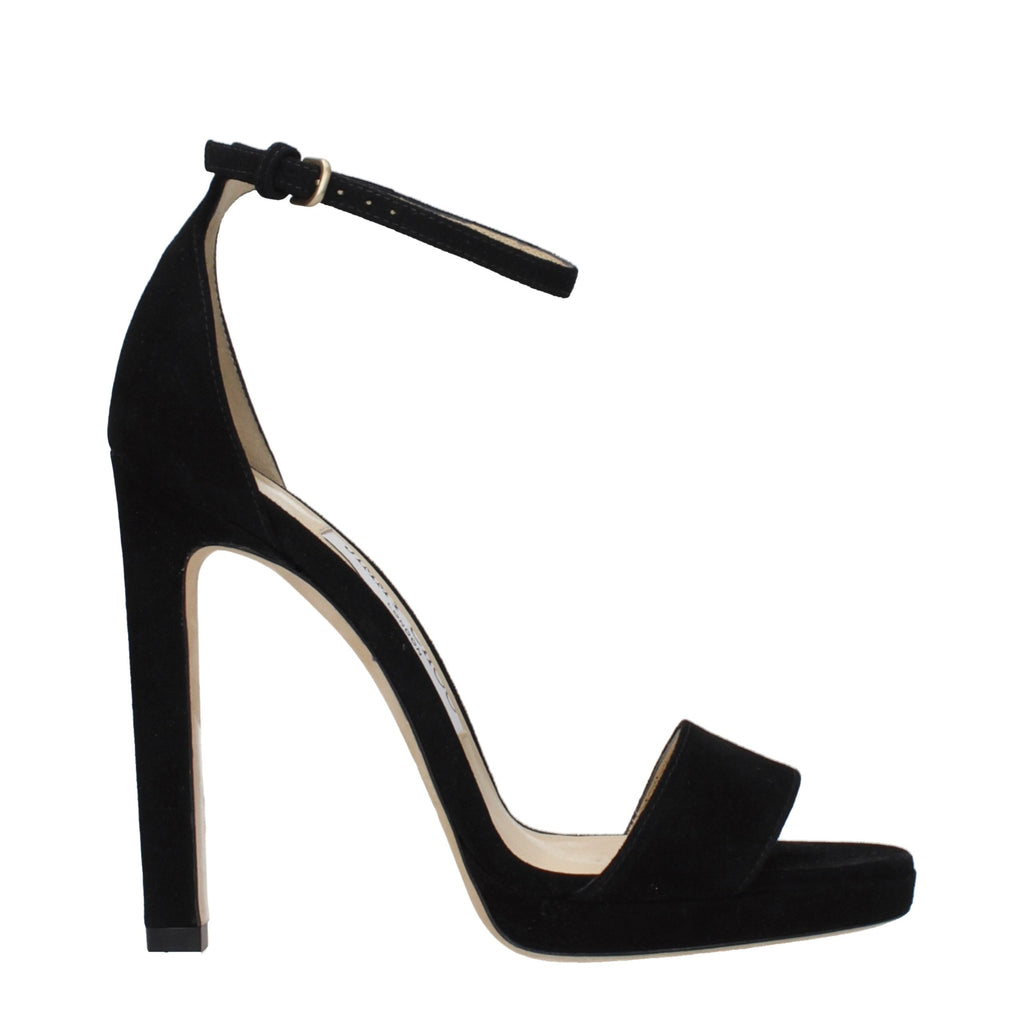 Black Leather Platform Sandals