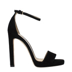 Black Leather Platform Sandals